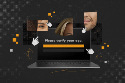 Visitors to online porn sites would have to verify their age with an ID or credit card under a bill moving through the California Legislature. Illustration by Miguel Gutierrez Jr., CalMatters; iStock